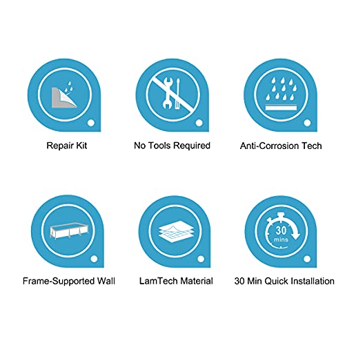 DIMAR GARDEN Rectangular Above Ground Swimming Pool DIMAR GARDEN Rectangular Above Ground Swimming Pool